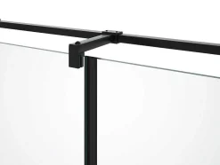 Vast Douchescherm Met Matzwarte Taatsdeur In Industriele Stijl - 80 X 100 X 190 Cm - Princeton