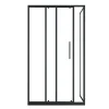Vast Douchescherm Met Schuifdeur Met Industriele Stijl - Mat Zwart - 120 X 80 X 195 Cm - Toroni