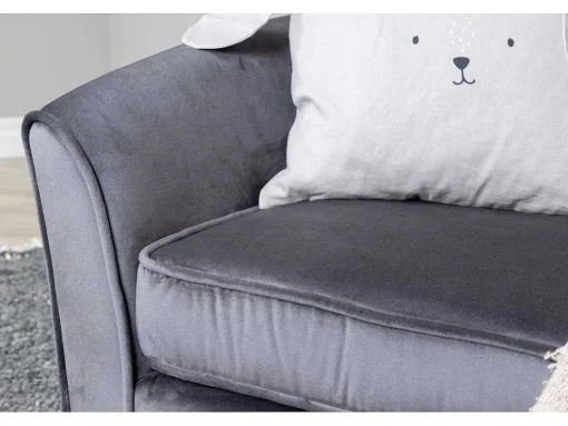 Velvet Bank Voor Kinderen Grijs.