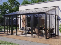 Veranda Van Aluminium En Polycarbonaat Met Uv-Bescherming - 15,8 M - Antraciet - Mathilda