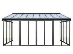 Veranda Van Aluminium En Polycarbonaat Met Uv-Bescherming - 15,8 M - Antraciet - Mathilda