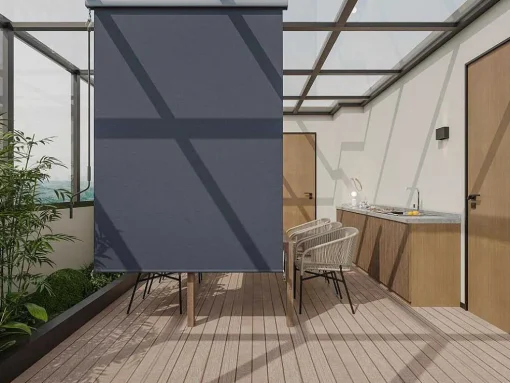 Verduisterend Rolgordijn Met Bak Van Aluminium En Textiel L1,6 X H2,5 M - Passoe