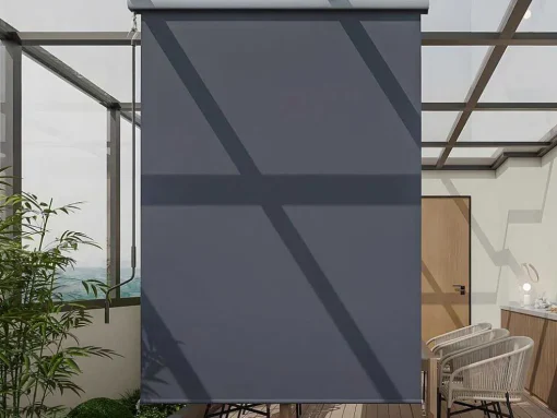Verduisterend Rolgordijn Met Bak Van Aluminium En Textiel L1,6 X H2,5 M - Passoe