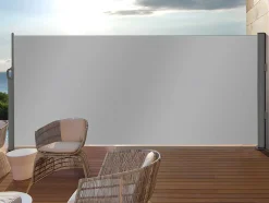 Verduisterend Textiel Paneel Suela - Grijs - Uittrekbaar - L300 X H180 Cm