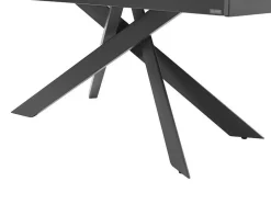 Verlengbare Eettafel 6 Tot 10 Plaatsen Van Keramiek En Metaal - Wit Marmereffect En Antraciet - Corema Van Pascal Morabito