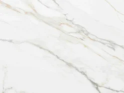 Verlengbare Eettafel 6 Tot 10 Plaatsen Van Keramiek En Metaal - Wit En Beige Marmereffect - Malata - Van Pascal Morabito