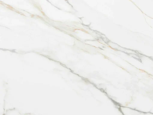 Verlengbare Eettafel 6 Tot 10 Plaatsen Van Keramiek En Metaal - Wit En Beige Marmereffect - Malata - Van Pascal Morabito