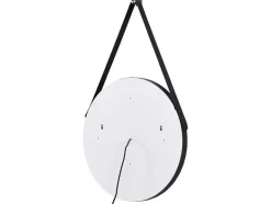 Verlichte Badkamerspiegel Met Antibewaseming En Zwart Kader Met Een Haak - 60 X 60 Cm Borja