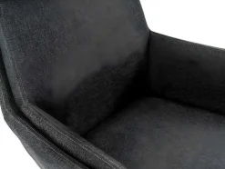Verstelbare Fauteuil Van Linnen Met Voetensteun Arbori - Donkergrijs