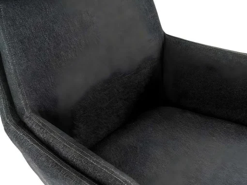Verstelbare Fauteuil Van Linnen Met Voetensteun Arbori - Donkergrijs