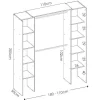 Verstelbare Kledingkast Dorian - L164/234 Cm - Eiken En Antraciet