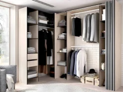 Verstelbare Kledingkast Dorian - L164/234 Cm - Eiken En Antraciet