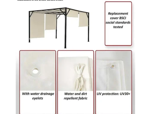 Vervangen Overkapping Voor Pergola Beja, Bordeaux-Rood