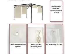 Vervangen Overkapping Voor Pergola Beja, Taupe