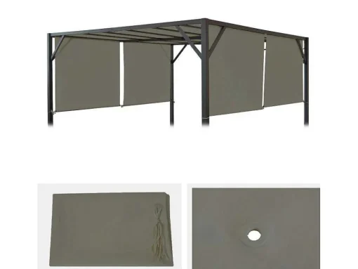Vervangen Overkapping Voor Pergola Beja, Taupe