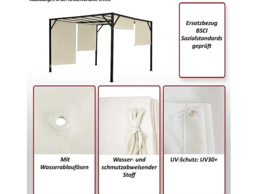 Vervangen Overkapping Voor Pergola Beja, Bordeaux-Rood