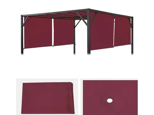 Vervangen Overkapping Voor Pergola Beja, Bordeaux-Rood