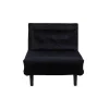 Vicky Slaapbank ,Fauteuil Velours Zwart.