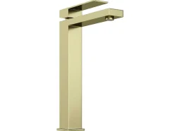 Vierkante Hoge Mechanische Mengkraan - H29,5 Cm - Goud Met Satijnglans - Vipava