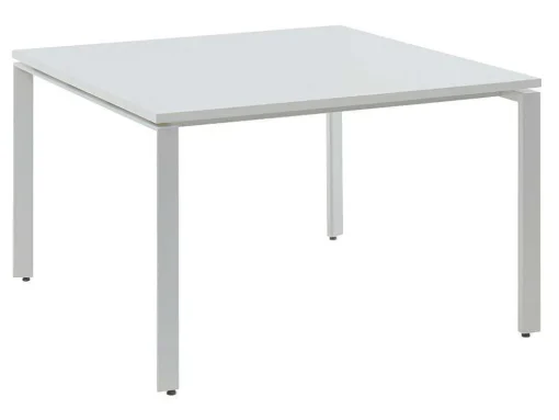 Vierkante Vergadertafel - 4 Personen - Wit - L120 Cm - Downtown