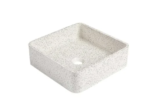 Vierkante Wastafel Om Te Plaatsen Van Terrazzo - L39 X B39 Cm - Stochi