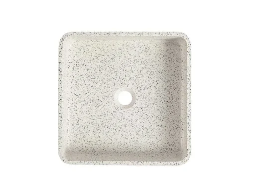Vierkante Wastafel Om Te Plaatsen Van Terrazzo - L39 X B39 Cm - Stochi