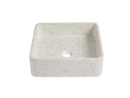 Vierkante Wastafel Om Te Plaatsen Van Terrazzo - L39 X B39 Cm - Stochi