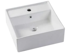 Vierkante Witte Keramische Wastafel - Verini