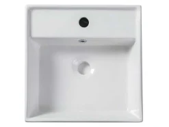 Vierkante Witte Keramische Wastafel - Verini