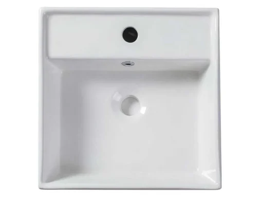 Vierkante Witte Keramische Wastafel - Verini