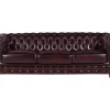 Vierzits Chesterfieldbank Brenton 100% Buffelleer - Cherry