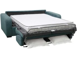 Vierzits Express Slaapbank - Stof - Blauw - Matras 14 Cm - Bevis