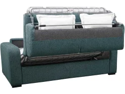 Vierzits Express Slaapbank - Stof - Blauw - Matras 14 Cm - Bevis