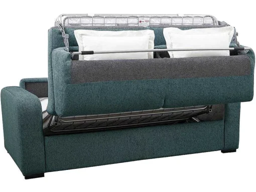 Vierzits Express Slaapbank - Stof - Blauw - Matras 14 Cm - Bevis