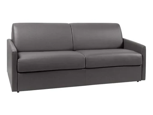 Vierzits Express-Bedbank Van Kunstleer Calife - Grijs - Slaapafmeting 160 Cm