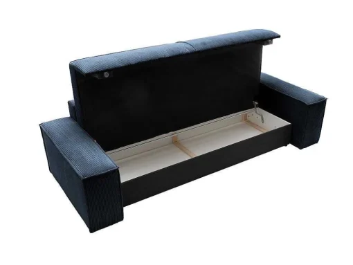 Vierzits Slaapbank Amelia Van Pascal Morabito - Ribfluweel - Blauw
