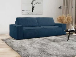 Vierzits Slaapbank Amelia Van Pascal Morabito - Ribfluweel - Blauw
