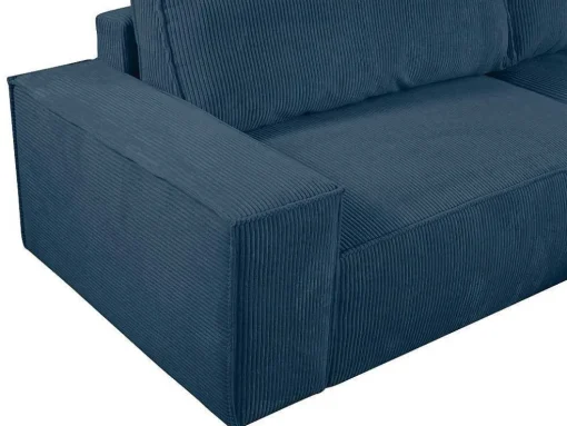 Vierzits Slaapbank Amelia Van Pascal Morabito - Ribfluweel - Blauw