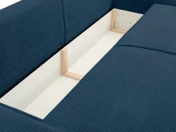 Vierzits Slaapbank Amelia Van Pascal Morabito - Ribfluweel - Blauw