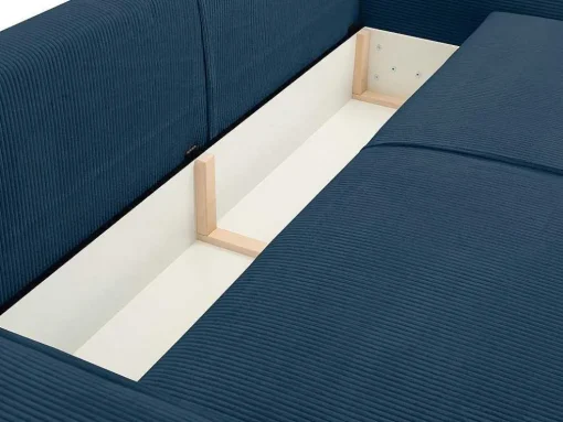 Vierzits Slaapbank Amelia Van Pascal Morabito - Ribfluweel - Blauw