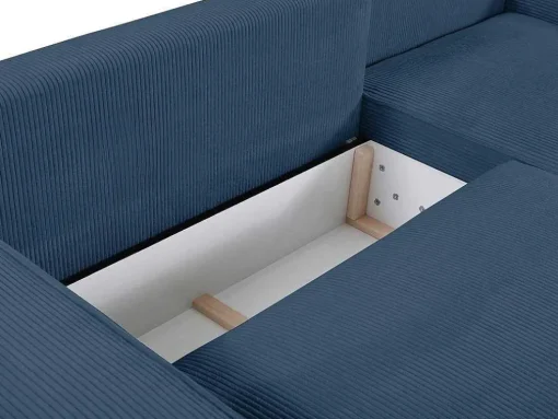 Vierzits Slaapbank Amelia Van Pascal Morabito - Ribfluweel - Blauw