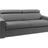 Vierzits Slaapbank Van Stof Vizir - Grijs - Slaapafm. 160 Cm - Matras 22 Cm Van Met Vormgeheugen