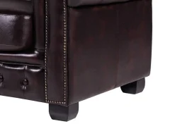 Vierzitsbank Chesterfield Brenton 100% Buffelleer - Bruin Tinten