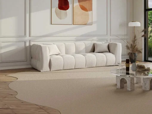 Vierzitsbank Van Beige Ribfluweel Naemia Van Maison Cephy