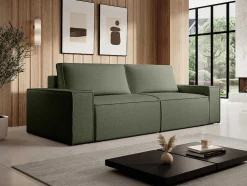 Vierzitsslaapbank Van Groen Velours Met Textuur Amelia