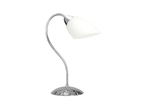 Viletta Tafellamp, Chroom, Wit, 22X22X44 Cm, Epikasa