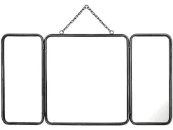 Vintage-Spiegel In 3 Delen Ceronne - B60 X H112 Cm - Metaalgrijs