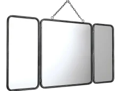 Vintage-Spiegel In 3 Delen Ceronne - B60 X H112 Cm - Metaalgrijs