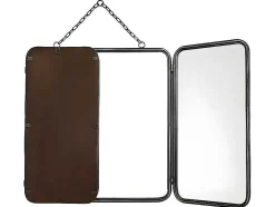 Vintage-Spiegel In 3 Delen Ceronne - B60 X H112 Cm - Metaalgrijs