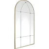 Vintage-Spiegel Van Metaal Palmyre - B80 X H150 Cm - Verouderd Goudkleurig
